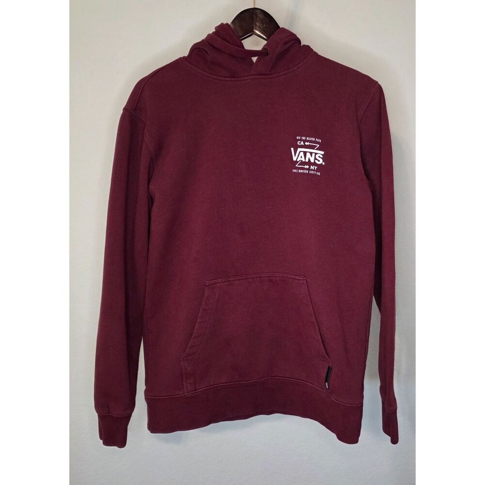 Vans Maroon Off the Beaten Path Hoodie Small Sunset Graphic Pullover